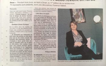 Ouest France avec Florence Vatelot, Décoratrice UFDI à St Malo, Dinan, Dinard et Cancale (22 et 35)