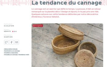 Article sur le cannage avec Florence Vatelot décoratrice Ufdi