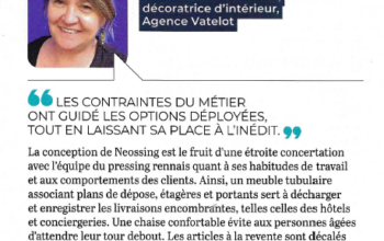 Interview pour le magazine Entretien textile sur l'aménagement d'un pressing.